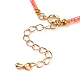 Bracelets en perles de verre galvanisé à facettes BJEW-JB05693-01-3