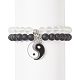 2pcs 2 bracelets extensibles en perles rondes en verre de couleur BJEW-JB09092-02-1