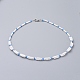 (Schmuckpartys im Fabrikverkauf) Halsketten mit Glasperlen NJEW-JN02596-04-1