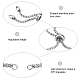 Beebeecraft 10 pièces réglable 304 bracelets coulissants en acier inoxydable faisant KK-BBC0001-03-4