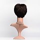 De manera simple cabello humano tejidas a mano de corta pelucas rectas OHAR-I004-53-3