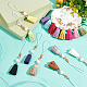 WADORN 16 Colors Suede Leather Tassel Pendant AJEW-WR0001-35-4