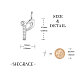 Shegrace plaqué rhodium 925 breloques en argent sterling JEA016A-4