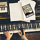 炭素鋼カッティングダイステンシル  DIYスクラップブッキング用  フォトアルバム  装飾的なエンボス紙カード  楽器  147x107x0.8mm  2個/セット DIY-WH0309-1687-4