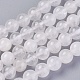 Natürlichem Quarz-Kristall-Perlen Stränge, Bergkristallperlen, Runde, 4~5 mm, Bohrung: 0.8 mm, ca. 79~88 Stk. / Strang, 14.96'' (38 cm)