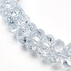 Bracelet extensible en perles rondelles de verre craquelé pour les femmes adolescentes BJEW-JB06813-4
