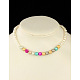 Colliers extensibles de perles acryliques pour enfants NJEW-JN00425-01-1