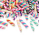 Craftdady 90pcs 9 couleurs pendentifs en pâte polymère faits à la main CLAY-CD0001-08-2