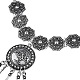Ensembles de bijoux pièce en alliage de gland de style rétro X-SJEW-N0001-010-7