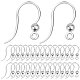 SUNNYCLUE 1 Box 80Pcs Plastic Earring Hook French Earring Hooks Ball Dot Silver Clear Safety Fish Hooks Earring Wires for Jewellery Making Women Beginners DIY Dangle Earrings Crafts Supplies STAS-SC0004-43S-1