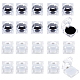 Chgcraft 24pcs 2 couleurs boîtes à bagues en plastique transparent OBOX-CA0001-005-1