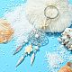 Alloy Woven Net/Web with Feather Pendant Keychain KEYC-JKC00590-02-3