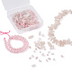 Kissitty 4 brins 4 brins de perles en pierre de quartz rose naturel G-KS0001-11-4