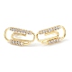 Brass Micro Pave Clear Cubic Zirconia Stud Earrings EJEW-L234-042G-1