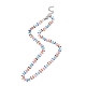 Enamel Ear of Wheat Link Chain Necklace NJEW-H169-01P-1