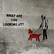 Fingerinspire stencil per cane che abbaia di Banksy DIY-WH0391-0269-6