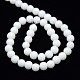Opaque Solid Color Crystal Glass Round Beads Strands EGLA-F037-8mm-E01-3