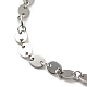 304 Stainless Steel Oval Link Chains Bracelet for Men Women BJEW-G640-05P-2