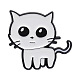 Insignia de gato de dibujos animados PW-WG43032-01-1