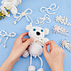 8Pcs 8 Style Handmade Imitation Pearl Beaded Flower & Bowknot Ornament Accessories DIY-FG0003-40-3