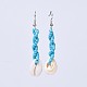 Baking Paint Glass Seed Beads Dangle Earrings EJEW-JE03047-3