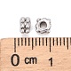 チベット銀ビーズ  鉛フリー＆ニッケルフリー＆カドミウムフリー  直方体の  アンティークシルバー  直径約4.2mm  厚さ3.2mm  穴：2.2mm LF0716Y-NF-3