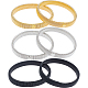 Gorgecraft 6pcs 3 colores pulseras elásticas de cadena de serpiente de hierro BJEW-GF0001-04-1