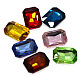 Cabuchones de cristal de facetado rectángulo de rhinestone RGLA-A017-13x18mm-SM-2