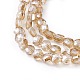 Chapelets de perles en verre électroplaqué EGLA-F143-PL04-3