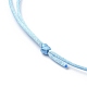 Verstellbare Halskette aus geflochtener Nylonschnur AJEW-JB01164-4