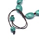 Synthetic Turquoise Braided Bead Bracelets BJEW-K212-E-4