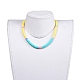 Handmade Polymer Clay Heishi Beaded Choker Necklaces NJEW-JN02722-5