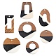 14pcs 7 pendentifs en résine et bois de noyer de style RESI-LS0001-21-2