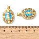 Серьги из латуни с микропаве и цирконием в стойке KK-P268-06A-G-4