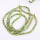 Spray Painted Drawbench Glass Round Beads Strands GLAD-D002-4mm-06-3