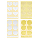 Gorgecraft 12 hojas 4 estilos adhesivo de papel en relieve pegatinas de sello de cera de imitación AJEW-GF0006-65-1