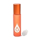 ガラス色のエッセンシャルオイルの空の香水瓶  ppプラスチックキャップとローラーボール付き  コラム  艶消し  オレンジ  2x8.5cm  容量：10ml（0.34fl.oz） MRMJ-K013-03B-1