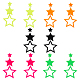 Anattasoul 5 par de pendientes colgantes de acrílico con estrella hueca de 5 colores para mujer EJEW-AN0004-10-1