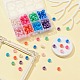 184 pièce de perles nacrées en plastique de 8 couleurs KY-YW0001-47-5