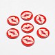 2-Hole Flat Round with Lips Pattern Acrylic Buttons BUTT-F055-01D-1