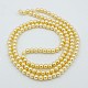 Glass Pearl Round Loose Beads For Jewelry Necklace Craft Making X-HY-6D-B62-2