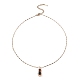 Colorful Glass Peanut Pendant Necklaces NJEW-E105-19RG-2