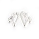 Silver Color Plated Alloy Letter Pendants PALLOY-P097-04-V-1