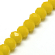 Opaque Solid Color Crystal Glass Rondelle Beads Strands EGLA-F046A-16-2