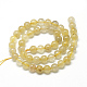Chapelets de perles en quartz rutiles d'or naturel G-R446-10mm-12-2