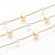 Handgefertigte Perlenkette aus Messing CHC-G011-17G-2