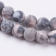 Chapelets de perles de jaspe zèbre rose naturel G-J372-02-6mm-3