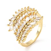 Серьги-каффы со стразами и кубическим цирконием RJEW-M142-10G