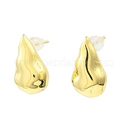 Серьги-гвоздики из латуни в форме каплевидной формы EJEW-L270-24G