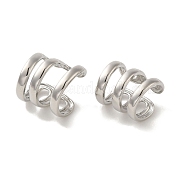Серьги-клипсы из латуни с гальваническим покрытием EJEW-R162-25P